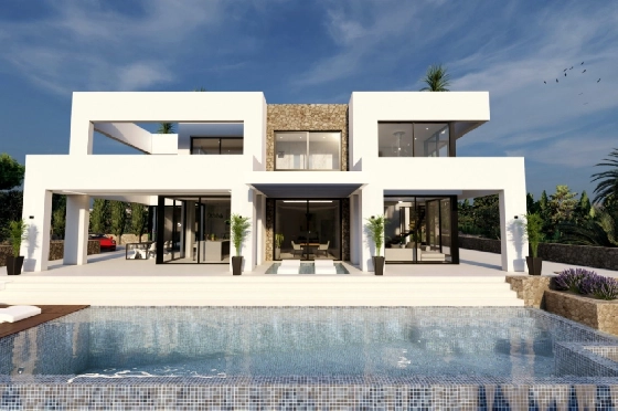 Villa in Benissa(La Fustera) zu verkaufen, Zona de estar 615 m², Baujahr 2023, Klimaanlage, Terreno 1347 m², 4 Schlafzimmer, 3 Badezimmer, Pool, ref.: BI-BE.H-902-2