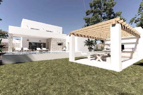 Villa in Moraira zu verkaufen, Zona de estar 190 m², Klimaanlage, Terreno 800 m², 4 Schlafzimmer, 4 Badezimmer, Pool, ref.: BI-MT.H-792-1
