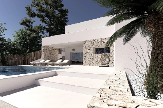 Villa in Moraira zu verkaufen, Zona de estar 190 m², Klimaanlage, Terreno 800 m², 4 Schlafzimmer, 4 Badezimmer, Pool, ref.: BI-MT.H-792-3