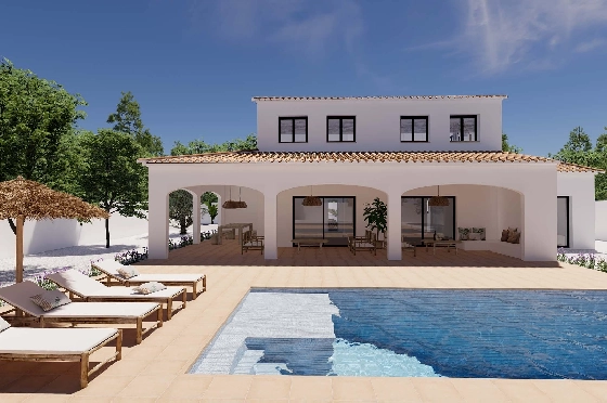 Villa in Moraira zu verkaufen, Zona de estar 248 m², Klimaanlage, Terreno 800 m², 4 Schlafzimmer, 5 Badezimmer, Pool, ref.: BI-MT.H-795-1