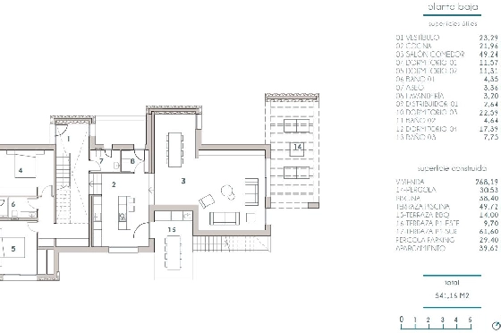 Villa in Moraira zu verkaufen, Zona de estar 268 m², Klimaanlage, Terreno 800 m², 4 Schlafzimmer, 3 Badezimmer, Pool, ref.: BI-MT.H-793-12