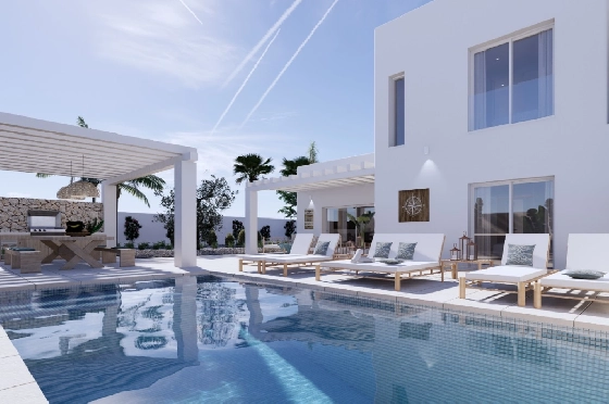 Villa in Benissa zu verkaufen, Zona de estar 265 m², + KLIMA, Klimaanlage, Terreno 519 m², 4 Schlafzimmer, 3 Badezimmer, Pool, ref.: BI-MT.H-794-5