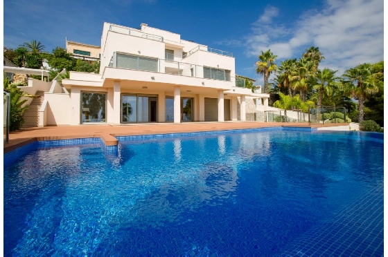 Villa in Moraira(Moravit) zu verkaufen, Zona de estar 559 m², Baujahr 2016, Klimaanlage, Terreno 1132 m², 4 Schlafzimmer, 5 Badezimmer, Pool, ref.: BI-MT.H-798-42