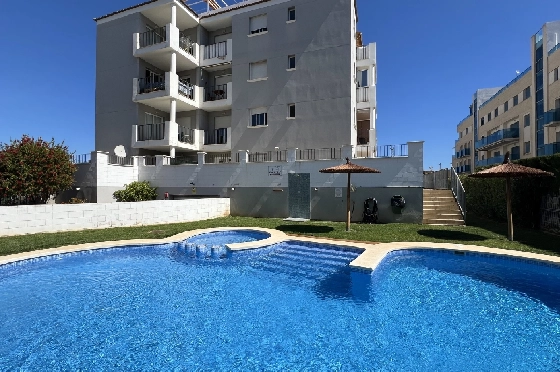 Apartment in Denia zur Ferienvermietung, Zona de estar 86 m², Baujahr 2006, Zustand modernisiert, + Zentralheizung, Klimaanlage, Terreno 46 m², 2 Schlafzimmer, 2 Badezimmer, Pool, ref.: T-0324-24