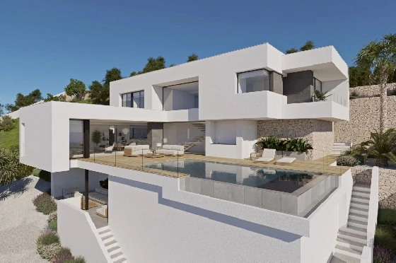 Villa in Cumbre del Sol zu verkaufen, Zona de estar 349 m², Terreno 807 m², 3 Schlafzimmer, 3 Badezimmer, Pool, ref.: BS-84915850-1