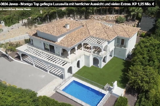 Villa in Javea(Ermita) zu verkaufen, Zona de estar 400 m², Baujahr 2018, Zustand neuwertig, + Fussbodenheizung, Klimaanlage, Terreno 1596 m², 3 Schlafzimmer, 2 Badezimmer, Pool, ref.: AS-0624-41