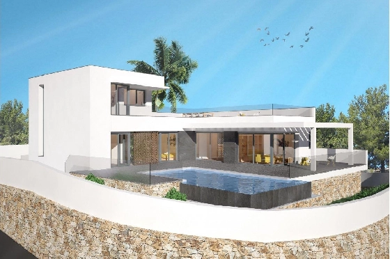Villa in Moraira zu verkaufen, Zona de estar 415 m², Baujahr 2016, Klimaanlage, Terreno 817 m², 3 Schlafzimmer, 2 Badezimmer, Pool, ref.: AM-10898DA-10