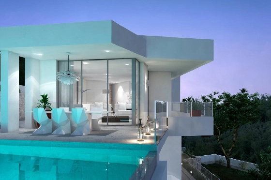 Villa in Moraira zu verkaufen, Zona de estar 286 m², Baujahr 2024, Klimaanlage, Terreno 800 m², 3 Schlafzimmer, 2 Badezimmer, Pool, ref.: AM-12126DA-2