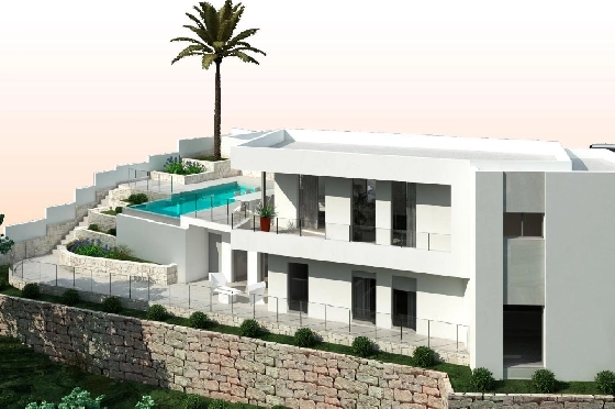 Villa in Moraira zu verkaufen, Zona de estar 286 m², Baujahr 2024, Klimaanlage, Terreno 800 m², 3 Schlafzimmer, 2 Badezimmer, Pool, ref.: AM-12126DA-5