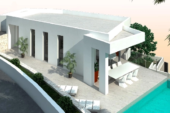 Villa in Moraira zu verkaufen, Zona de estar 286 m², Baujahr 2024, Klimaanlage, Terreno 800 m², 3 Schlafzimmer, 2 Badezimmer, Pool, ref.: AM-12126DA-7