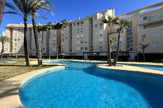 Apartment in Xabia(El Arenal) zur Ferienvermietung, Zona de estar 92 m², Baujahr 2001, + KLIMA, Klimaanlage, Terreno 101 m², 2 Schlafzimmer, 2 Badezimmer, Pool, ref.: T-0524-2