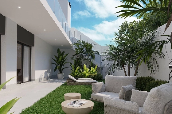 Villa in Finestrat zu verkaufen, Zona de estar 175 m², Zustand Erstbezug, + fussboden, Klimaanlage, Terreno 455 m², 3 Schlafzimmer, 3 Badezimmer, Pool, ref.: HA-FIN-106-E01-6
