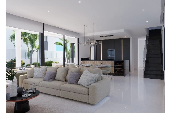 Villa in Finestrat zu verkaufen, Zona de estar 175 m², Zustand Erstbezug, + fussboden, Klimaanlage, Terreno 455 m², 3 Schlafzimmer, 3 Badezimmer, Pool, ref.: HA-FIN-106-E01-7