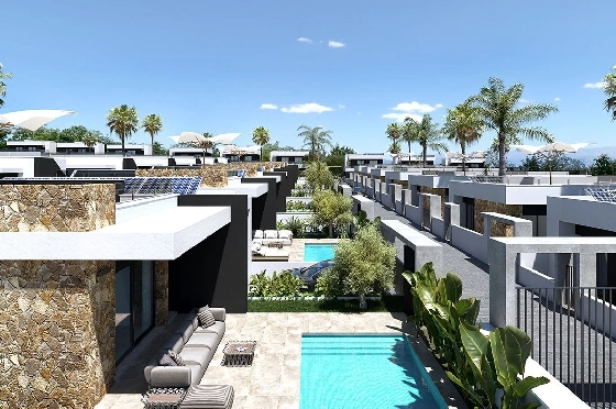 Villa in Ciudad Quesada zu verkaufen, Wohnfläche 200 m², Zustand Erstbezug, Klimaanlage, Grundstück 255 m², 3 Schlafzimmer, 3 Badezimmer, Pool, ref.: HA-CQN-121-E01-11