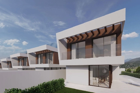 Villa in Finestrat zu verkaufen, Wohnfläche 203 m², Zustand Erstbezug, Grundstück 318 m², 3 Schlafzimmer, 3 Badezimmer, Pool, ref.: HA-FIN-121-E01-1