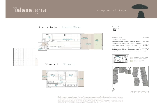 Reihenhaus in El Vergel zu verkaufen, Zona de estar 74 m², Baujahr 2027, Klimaanlage, Terreno 36 m², 2 Schlafzimmer, 2 Badezimmer, Pool, ref.: TT-AD-18-12