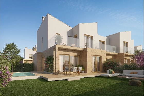 Reihenhaus in El Vergel zu verkaufen, Zona de estar 74 m², Baujahr 2027, Klimaanlage, Terreno 36 m², 2 Schlafzimmer, 2 Badezimmer, Pool, ref.: TT-AD-18-3