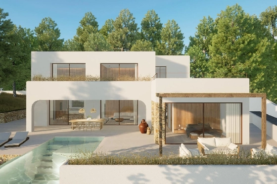 Villa in Moraira zu verkaufen, Zona de estar 340 m², Baujahr 2024, Klimaanlage, Terreno 1070 m², 4 Schlafzimmer, 4 Badezimmer, Pool, ref.: AM-12145DR-2