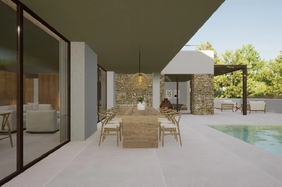 Villa in Moraira zu verkaufen, Zona de estar 340 m², Baujahr 2024, Klimaanlage, Terreno 1070 m², 4 Schlafzimmer, 4 Badezimmer, Pool, ref.: AM-12145DR-4