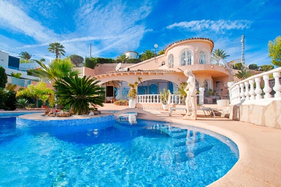Villa in Moraira zu verkaufen, Zona de estar 300 m², Baujahr 1984, Klimaanlage, Terreno 1615 m², 3 Schlafzimmer, 2 Badezimmer, Pool, ref.: AM-12279DA-1