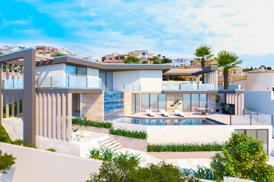 Villa in Benitachell zu verkaufen, Zona de estar 451 m², Baujahr 2024, Klimaanlage, Terreno 800 m², 4 Schlafzimmer, 4 Badezimmer, Pool, ref.: AM-12286DA-1