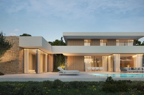 Villa in Moraira zu verkaufen, Zona de estar 395 m², Baujahr 2025, Klimaanlage, Terreno 814 m², 4 Schlafzimmer, 3 Badezimmer, Pool, ref.: AM-12303DA-1