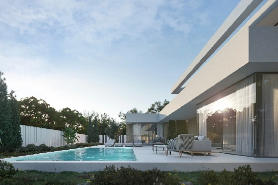 Villa in Moraira zu verkaufen, Zona de estar 395 m², Baujahr 2025, Klimaanlage, Terreno 814 m², 4 Schlafzimmer, 3 Badezimmer, Pool, ref.: AM-12303DA-2