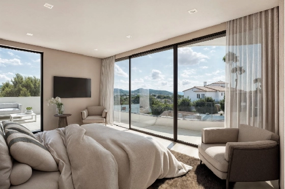 Villa in Moraira zu verkaufen, Zona de estar 195 m², Baujahr 2025, Klimaanlage, Terreno 811 m², 4 Schlafzimmer, 4 Badezimmer, Pool, ref.: AM-12327DA-11