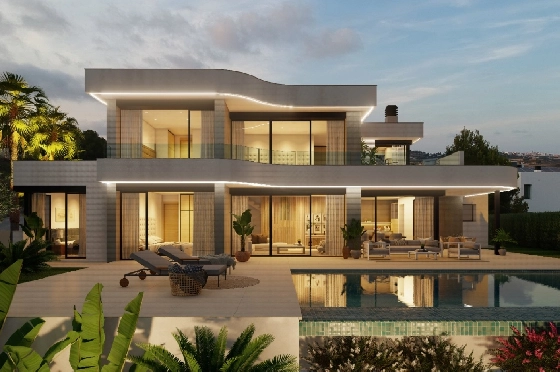 Villa in Moraira zu verkaufen, Zona de estar 195 m², Baujahr 2025, Klimaanlage, Terreno 811 m², 4 Schlafzimmer, 4 Badezimmer, Pool, ref.: AM-12327DA-7