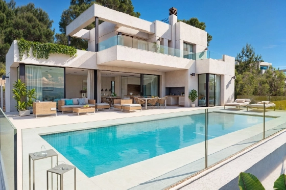 Villa in Calpe zu verkaufen, Zona de estar 190 m², Baujahr 2025, Klimaanlage, Terreno 1000 m², 3 Schlafzimmer, 3 Badezimmer, Pool, ref.: AM-12431DA-1