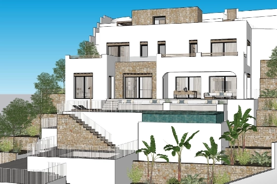 Villa in Benissa zu verkaufen, Zona de estar 232 m², Baujahr 2025, Klimaanlage, Terreno 1199 m², 4 Schlafzimmer, 3 Badezimmer, Pool, ref.: AM-12453DR-3