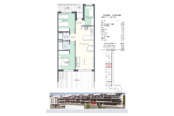 Etagen Apartment in Benijofar zu verkaufen, Wohnfläche 118 m², Zustand Erstbezug, 3 Schlafzimmer, 2 Badezimmer, Pool, ref.: HA-BNN-332-A02-26