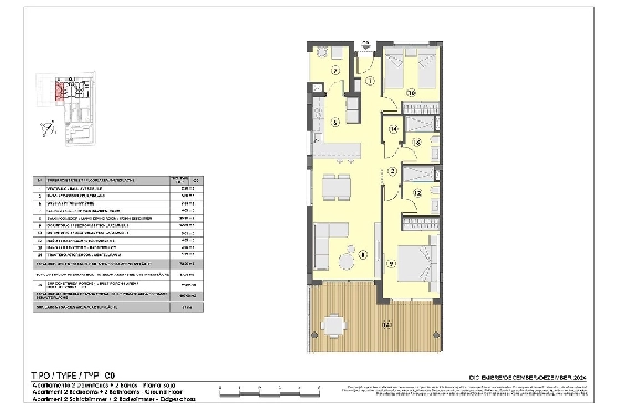 Etagen Apartment in Cala Ratjada zu verkaufen, Wohnfläche 101 m², Zustand Erstbezug, + fussboden, Klimaanlage, 2 Schlafzimmer, 2 Badezimmer, Pool, ref.: HA-MLN-164-A01-11