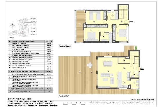Maisonette in Colonia de Sant Jordi zu verkaufen, Zona de estar 229 m², Zustand Erstbezug, + fussboden, Klimaanlage, 3 Schlafzimmer, 2 Badezimmer, Pool, ref.: HA-MLN-163-A04-11