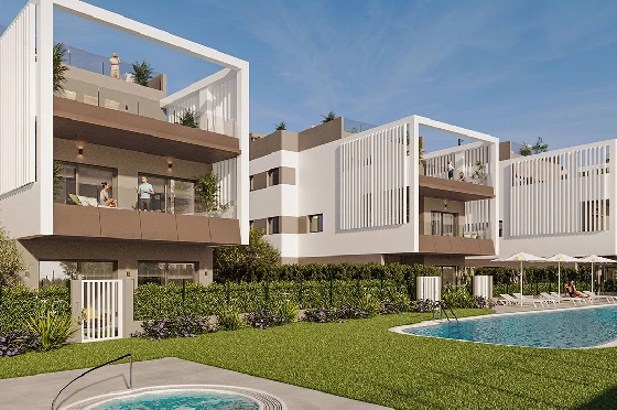 Penthouse Apartment in Colonia de Sant Jordi zu verkaufen, Zona de estar 379 m², Zustand Erstbezug, + fussboden, Klimaanlage, 3 Schlafzimmer, 2 Badezimmer, Pool, ref.: HA-MLN-163-A03-1