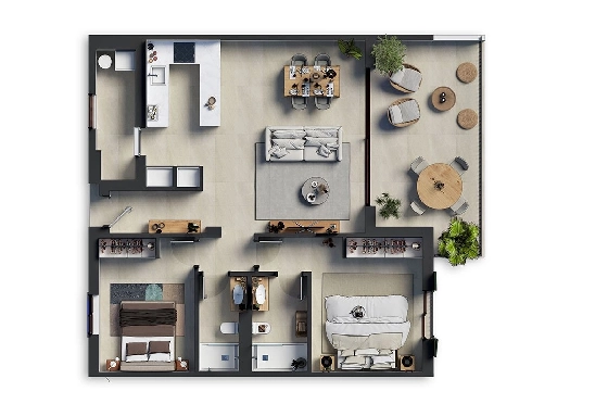Etagen Apartment in Capdepera zu verkaufen, Wohnfläche 98 m², Zustand Erstbezug, Klimaanlage, 2 Schlafzimmer, 2 Badezimmer, Pool, ref.: HA-MLN-435-A01-24