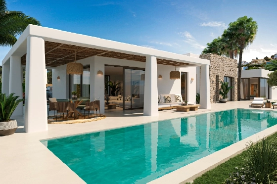 Villa in Javea zu verkaufen, Zona de estar 200 m², Baujahr 2025, Klimaanlage, Terreno 1000 m², 4 Schlafzimmer, 3 Badezimmer, Pool, ref.: AM-12500DR-1