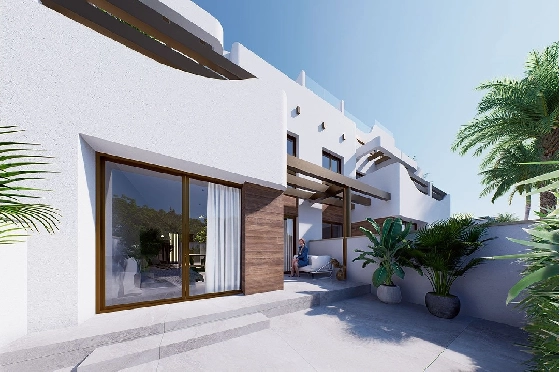 Erdgeschoss Apartment in Torre de la Horadada zu verkaufen, Wohnfläche 85 m², Zustand Erstbezug, 2 Schlafzimmer, 2 Badezimmer, Pool, ref.: HA-THN-450-A01-10