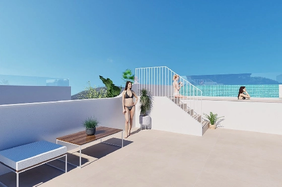 Penthouse Apartment in Torre de la Horadada zu verkaufen, Wohnfläche 94 m², Zustand Erstbezug, 2 Schlafzimmer, 2 Badezimmer, Pool, ref.: HA-THN-450-A02-10