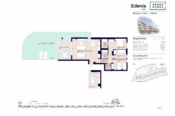 Apartment in El Vergel zu verkaufen, Zona de estar 86 m², Baujahr 2027, Klimaanlage, Terreno 73 m², 3 Schlafzimmer, 2 Badezimmer, Pool, ref.: AH-EV-VI-1-01-0-A-13