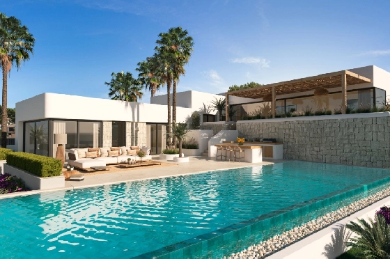 Villa in Javea zu verkaufen, Zona de estar 200 m², Baujahr 2024, Klimaanlage, Terreno 977 m², 3 Schlafzimmer, 3 Badezimmer, Pool, ref.: AM-12539DR-1