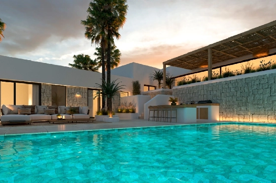 Villa in Javea zu verkaufen, Zona de estar 200 m², Baujahr 2024, Klimaanlage, Terreno 977 m², 3 Schlafzimmer, 3 Badezimmer, Pool, ref.: AM-12539DR-2