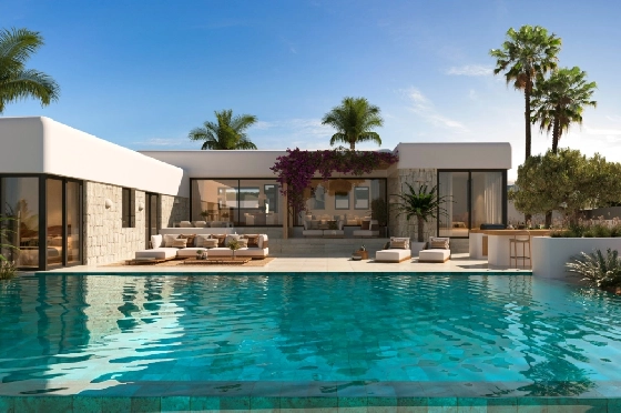 Villa in Javea zu verkaufen, Zona de estar 150 m², Baujahr 2025, Klimaanlage, Terreno 978 m², 3 Schlafzimmer, 2 Badezimmer, Pool, ref.: AM-12538DR-1