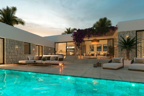 Villa in Javea zu verkaufen, Zona de estar 150 m², Baujahr 2025, Klimaanlage, Terreno 978 m², 3 Schlafzimmer, 2 Badezimmer, Pool, ref.: AM-12538DR-2