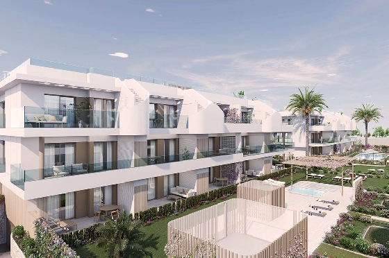 Etagen Apartment in Pilar de la Horadada zu verkaufen, Zona de estar 111 m², Zustand Erstbezug, 3 Schlafzimmer, 2 Badezimmer, Pool, ref.: HA-PIN-132-A03-3
