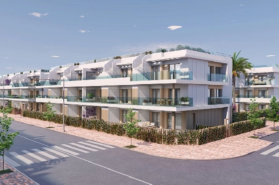 Etagen Apartment in Pilar de la Horadada zu verkaufen, Zona de estar 111 m², Zustand Erstbezug, 3 Schlafzimmer, 2 Badezimmer, Pool, ref.: HA-PIN-132-A03-4