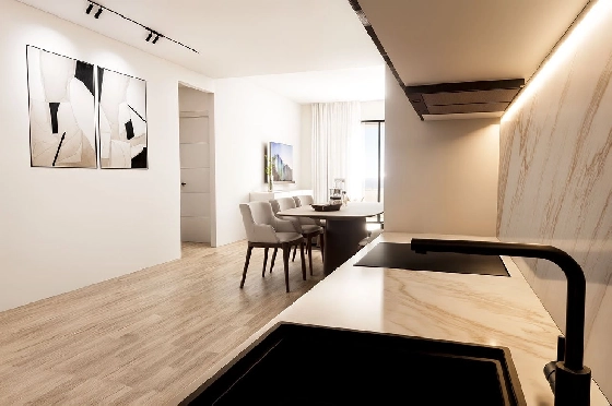 Penthouse Apartment in Finestrat zu verkaufen, Zona de estar 154 m², Zustand Erstbezug, 2 Schlafzimmer, 2 Badezimmer, Pool, ref.: HA-FIN-318-A02-12
