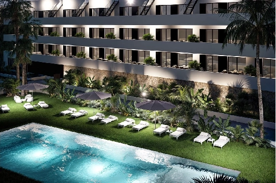 Penthouse Apartment in Finestrat zu verkaufen, Zona de estar 154 m², Zustand Erstbezug, 2 Schlafzimmer, 2 Badezimmer, Pool, ref.: HA-FIN-318-A02-22