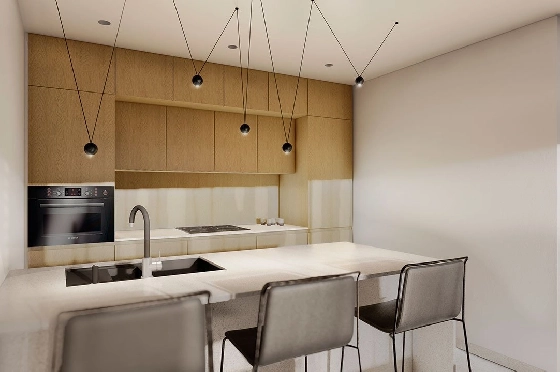 Penthouse Apartment in Guardamar del Segura zu verkaufen, Zona de estar 97 m², Zustand Erstbezug, Klimaanlage, 2 Schlafzimmer, 2 Badezimmer, Pool, ref.: HA-GUN-431-A02-14