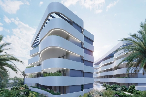 Penthouse Apartment in Guardamar del Segura zu verkaufen, Zona de estar 97 m², Zustand Erstbezug, Klimaanlage, 2 Schlafzimmer, 2 Badezimmer, Pool, ref.: HA-GUN-431-A02-2
